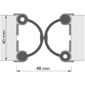 Alprokon - Deurnaaldprofiel - Aluminium - 2 x 2500mm - Mat-Satijn Geanodiseerd