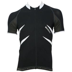 Shimano - Premium Short Sleeve - Fietsshirt - Zwart met Wit - Heren