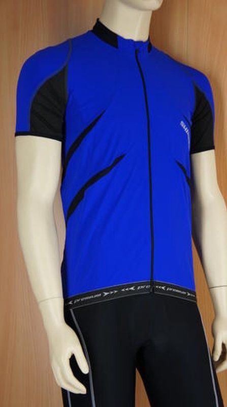 Shimano - Premium Short Sleeve - Fietsshirt - Blauw met Zwart - Heren