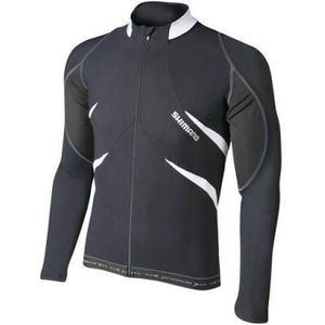 Shimano - Premium Fietsshirt - Zwart met Wit - Lange Mouwen - Heren