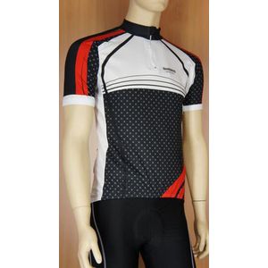 Shimano - Sportshirt - Zwart met Wit en Rood - Heren - Strak Pasvorm