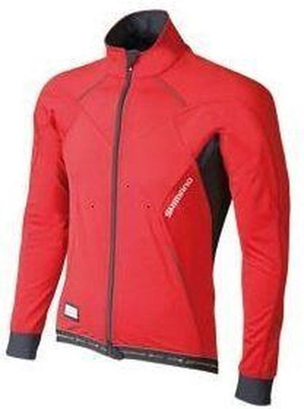 Shimano - Windflex Jersey - Fiets Windjack - Rood met Zwart - Heren