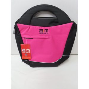 AIM - Fietstas - Shopping bag - Zwart / pink