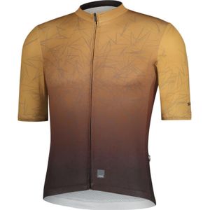 Shimano Breakaway Jersey Met Korte Mouwen Geel,Bruin L Man