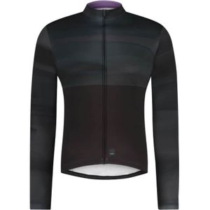VERTEX Long Sleeves Jersey Printed, Black/ Gray Line