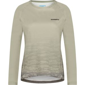 Shimano Womens Saiko Long Sleeve Jersey Fietsshirt (Dames |grijs)