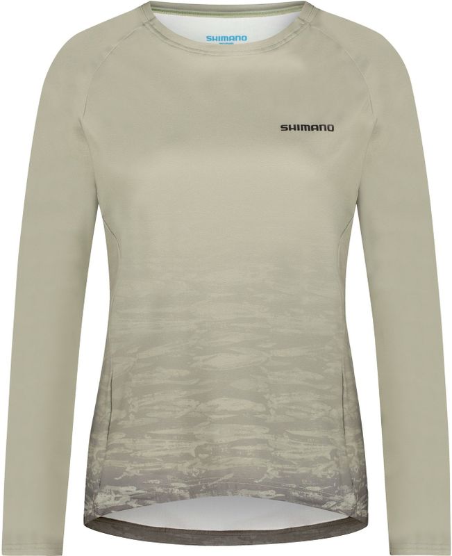 Shimano Womens Saiko Long Sleeve Jersey Fietsshirt (Dames |grijs)
