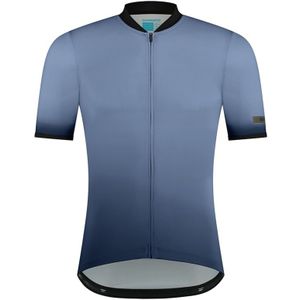 Shimano Evolve Avventura Korte Mouw Wielertrui Blauw S Man