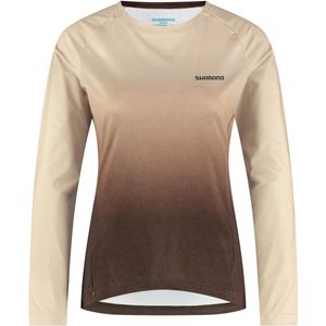 Shimano - Parco L/S Printed Jersey - Fietsshirt - Beige