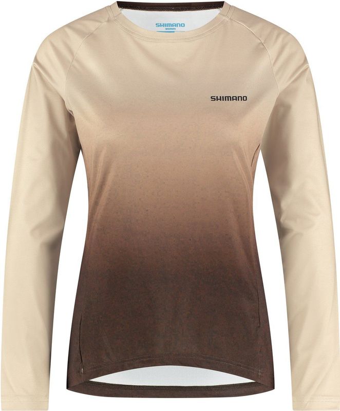 Shimano - Parco L/S Printed Jersey - Fietsshirt - Beige
