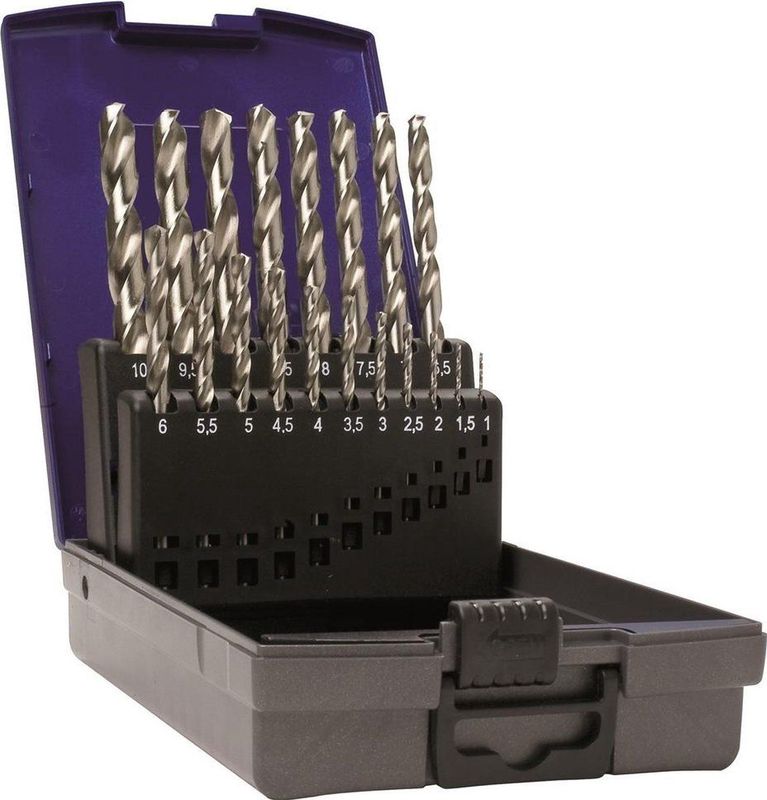 Silverline - Metaalborenset - 19-delig - HSS - Silverline - in Cassette