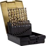 Ivana - Metalen Boor Set - 19-delig - Cobalt - Gold Finish - In Cassette