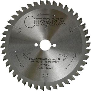 Ivana cirkelzaagblad 60 tands - Z=60TFN aluminium - Ø216x2.8/2.2x30mm - trapezium vlaktand(TFN)