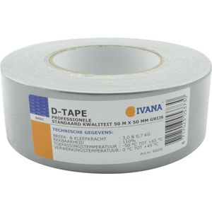 Ivana D-Tape Standaard grijs 50mmx50mtr