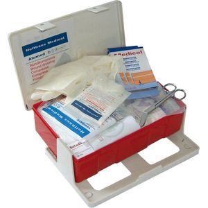 Ivana Verbandtrommel B2 - Verbanddoos - Met Wandbeugel - Inhoud 2 Wondsnelverbanden, 4 Snelverbanden, 16 Steriele Gaasjes