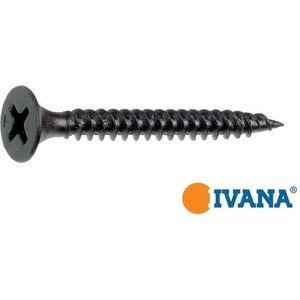 Ivana gipsplaat snelbouwschroeven gefosfateerd Phillips PH-2 trompetkop 3,5 x 45 mm 1000 stuks