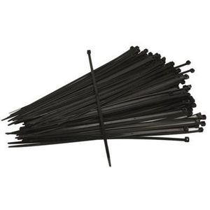 Ivana bundelbandjes - zwart - 3.6 x 292 mm - 100 stuks