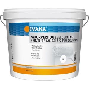 Ivana - Muurverf - Mat Wit - RAL9010 - Dubbeldekkend - 10 l