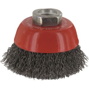 OSALADI Borstel Voor Geknoopte Draadkomborstel Olieverfverwijderaar Polijstgereedschap 3 Inch Rood M14*2