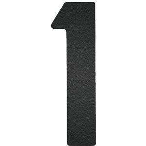 Huisnummer - 120 mm - Mat Zwart - RVS - Onzichtbare Schroefbevestiging