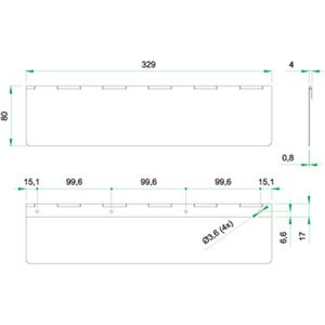 Tochtklep - Rechthoek - Zwart - RVS - Fijn Structuur Coating