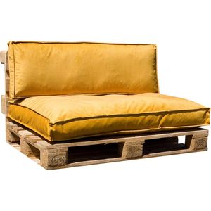 In the Mood Palletkussen Royal - 120x80x12 cm - Polyester - Geel