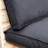 In The Mood Collection Mick Palletkussens - L120 x B80/40 x H12 cm - Zwart