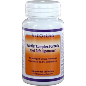 Vitortho B Actief complex formule met alfa-liponzuur 60 Vegetarische capsules