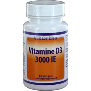 VitOrtho Vitamine D3 3000 IE Softgels 60st