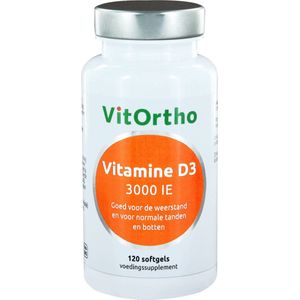 VitOrtho Vitamine D3 3000 IE Softgels 120st