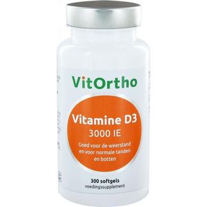 VitOrtho Vitamine D3 3000 IE Softgels 300st