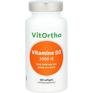 VitOrtho Vitamine D3 3000 IE Softgels 300st