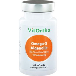 Vitortho Omega-3 Algenolie - EPA 75 mg - DHA 150 mg vegan 60 Vegetarische capsules