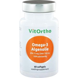 Vitortho Omega-3 Algenolie - EPA 75 mg - DHA 150 mg vegan 60 Vegetarische capsules