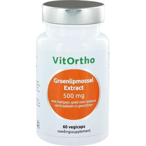 Vitortho Groenlipmossel extract 500 mg 60 Vegetarische capsules