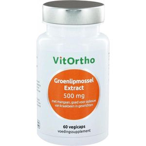 Vitortho Groenlipmossel extract 500 mg 60 Vegetarische capsules