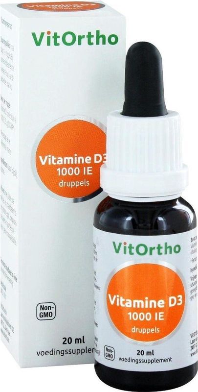 Vitortho Vitamine D3 1000IE druppels 20 Milliliter