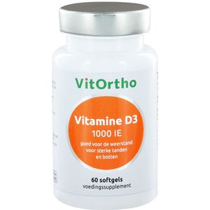 Vitortho Vitamine d3 1000 ie 60 softgels