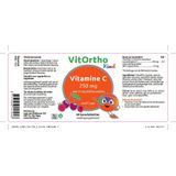 Vitortho Vitamine C 250 mg met 25 mg bioflavonoiden (kind) 60 kauwtabletten