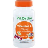 Vitortho Vitamine C 250 mg met 25 mg bioflavonoiden (kind) 60 kauwtabletten