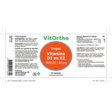 Vitortho Vitamine D3 1000IE K2 45mcg vegan 60 Vegetarische capsules