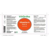 Vitortho vitamine a 4000ie 120 Vegetarische capsules