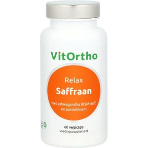 VitOrtho - Saffraan Relax Capsules - 60 Stuks - Voedingssupplement