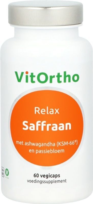 VitOrtho - Saffraan Relax Capsules - 60 Stuks - Voedingssupplement