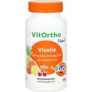 Vitortho Visolie 30 mg EPA - 115 mg DHA Kind 60 kauwtabletten