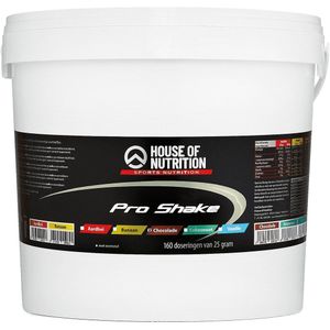 Pro Shake (Chocolate - 4000 gram) - House of Nutrition - Eiwitshake - Eiwitpoeder - Eiwitten - Proteine poeder - Eiwitshake - Whey Protein - Eiwitpoeder - Proteine poeder - 160 shakes