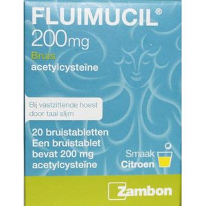 Fluimucil Hoest 200mg - 1 x 20 bruistabletten