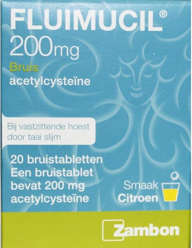Fluimucil Hoest 200mg - 1 x 20 bruistabletten