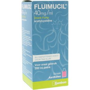 Fluimucil Drank Forte 40mg/ml 4% - 1 x 200 ml