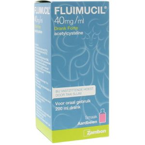Fluimucil Drank Forte 40mg/ml 4% - 1 x 200 ml